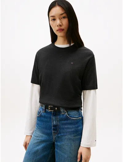Tommy Hilfiger Relaxed Fit Interlock T In Gray