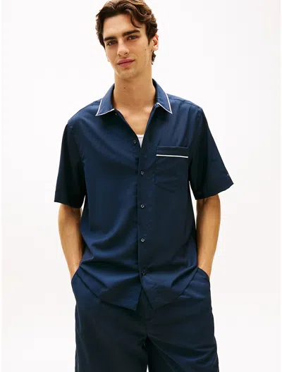 Tommy Hilfiger Relaxed Fit Lightweight Wool Shirt In Multi