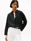 Tommy Hilfiger Relaxed Fit Linen Shirt In Black