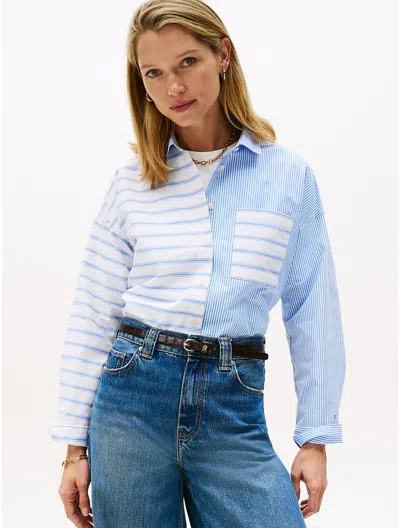 Tommy Hilfiger Relaxed Fit Mix Stripe Poplin Shirt