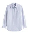 Tommy Hilfiger Relaxed Fit Oxford Shirt In Classic Ithaca Stp/ Mid Blue