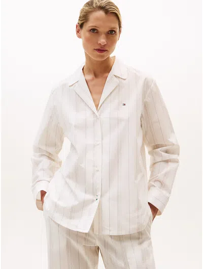 Tommy Hilfiger Relaxed Fit Poplin Sleep Shirt In Multi