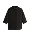 Tommy Hilfiger Linen Shirt In Black