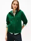Tommy Hilfiger Relaxed Fit Zip Hoodie In Green