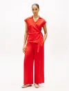 Tommy Hilfiger Relaxed Linen Pull In Red