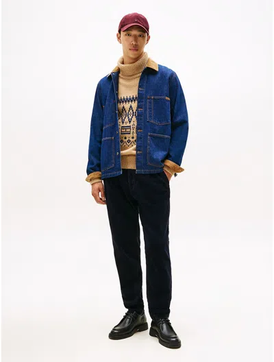 Tommy Hilfiger Relaxed Tapered Corduroy Pant In Blue