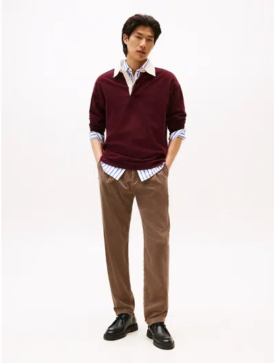 Tommy Hilfiger Relaxed Tapered Corduroy Pant In Brown