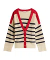 Tommy Hilfiger Relaxed V-neck Cardigan In Dark Night Navy Stripe