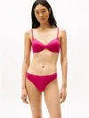 Tommy Hilfiger Repeat Logo Thong In Vivacious Pink