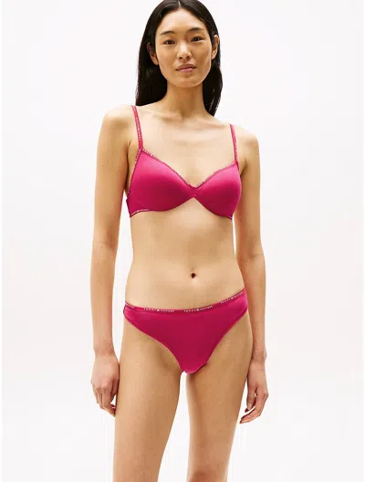 Tommy Hilfiger Repeat Logo Wireless Push In Vivacious Pink