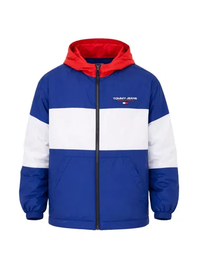 Tommy Hilfiger Reversible Colour-block Jacket In Blue