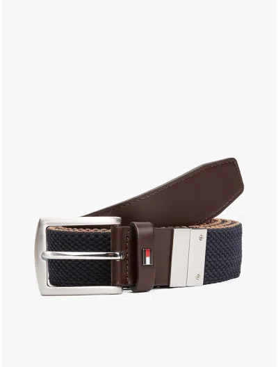Tommy Hilfiger Reversible Stretch Belt In Hickory