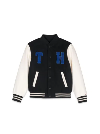 Tommy Hilfiger Kids' Reversible Varsity Bomber Jacket In Blue