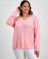 Tommy Hilfiger Rhinestone Argyle Sweater In English Rose