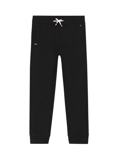 Tommy Hilfiger Rib Insert Sweatpants In Black