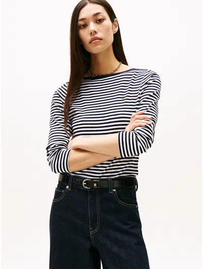 Tommy Hilfiger Ribbed Boatneck Top