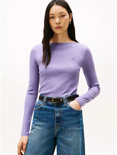 Tommy Hilfiger Ribbed Boatneck Top