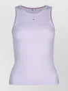 Tommy Hilfiger Ribbed Texture Sleeveless Top In White