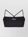 Tommy Hilfiger Ribbed Texture Spaghetti Straps Top In Black