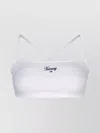Tommy Hilfiger Ribbed Texture Spaghetti Straps Top In White