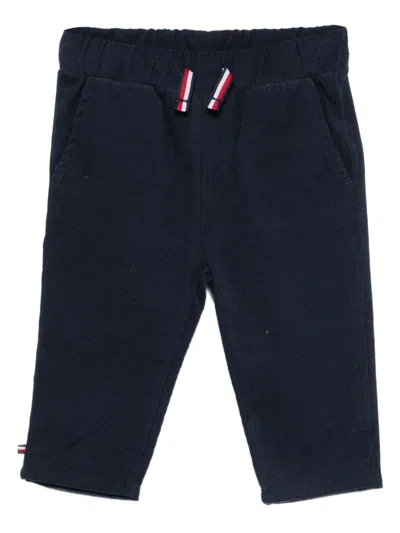 Tommy Hilfiger Kids' Ribbed Trousers With Drawstring  In Blue