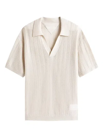 TOMMY HILFIGER RIBBED V-NECK TOP