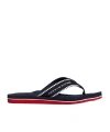 Tommy Hilfiger Webbing Logo-print Flip-flops In Black