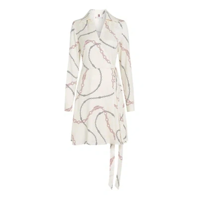 Tommy Hilfiger Robe Évasée À Imprimé Chaîne In Multi