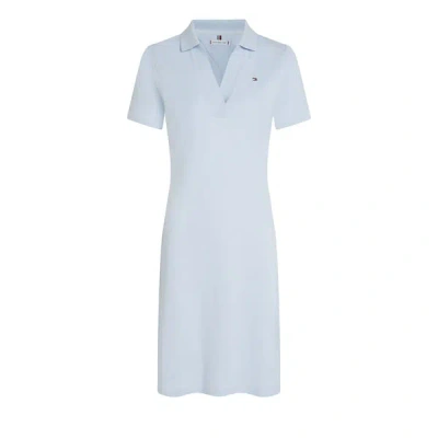 Tommy Hilfiger Robe Polo Courte En Coton In Blue