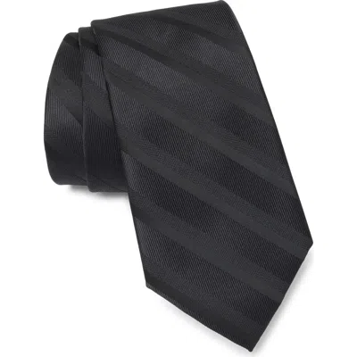 Tommy Hilfiger Roger Stripe Tie In Black