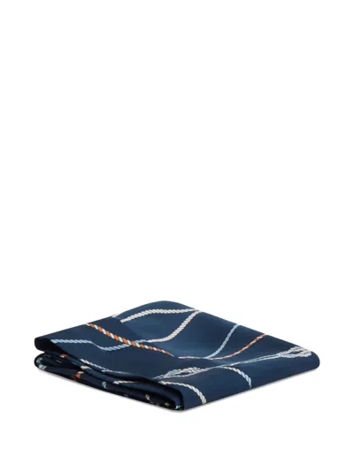 Tommy Hilfiger Rope-print Scarf In Purple