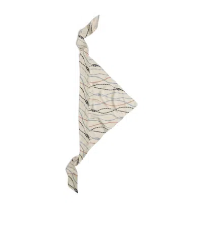 Tommy Hilfiger Rope-print Scarf In Th Optical White