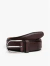 Tommy Hilfiger Round Buckle Leather Belt In Brown
