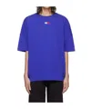 Tommy Hilfiger Round Collar Embroidered T-shirt In Blue