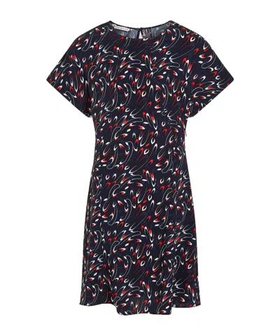 Tommy Hilfiger Round-collar Short-sleeve Dress In Black