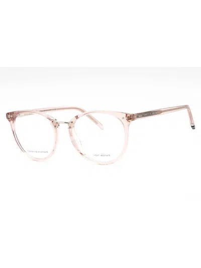 Tommy Hilfiger Round Designer Eyeglasses In Red