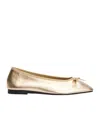 Tommy Hilfiger Metallic Leather Ballet Flat In Nude
