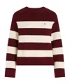 Tommy Hilfiger Round Neck Knitted Sweater In Brown