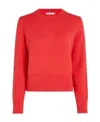 Tommy Hilfiger Round-neck Long-sleeved Sweater In Red