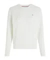 Tommy Hilfiger Soft Wool Cable C-neck Clothing In White