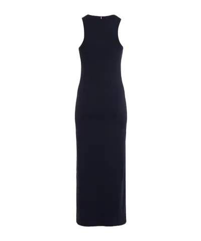 Tommy Hilfiger Round Neck Sleeveless Dress In Black