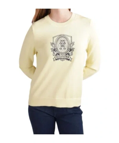 Tommy Hilfiger Round Neck Sweater In Nude