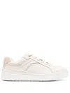 Tommy Hilfiger Round-toe Leather Sneakers In Nude