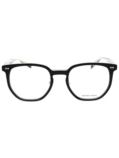 Tommy Hilfiger Round Unisex Eyeglasses In Black