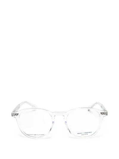 Tommy Hilfiger Round-frame Glasses In White