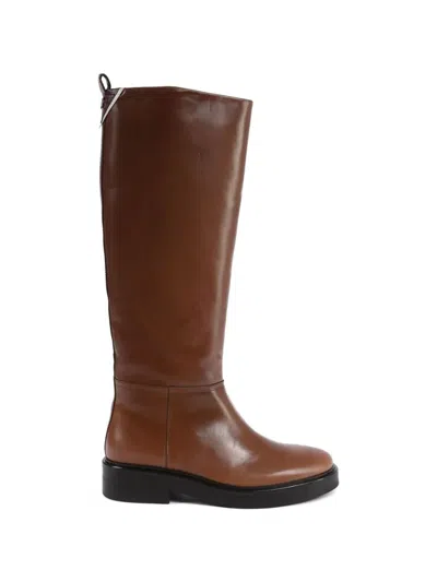 Tommy Hilfiger Kniehohe Stiefel Mit Runder Kappe In Brown