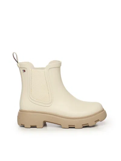 Tommy Hilfiger Rubber Rain Boots In Gray