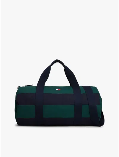 Tommy Hilfiger Rugby Stripe Duffle Bag In Green