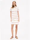 Tommy Hilfiger Rugby Stripe Polo Dress In Beige Heather