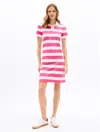 Tommy Hilfiger Rugby Stripe Polo Dress In Fandango Pink